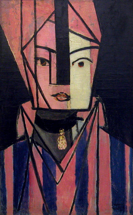 Protrait of Matisse daughter Marguerite pink
