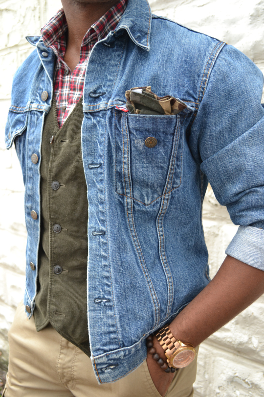 pochette dans veste en jean pocket square in denim jacket