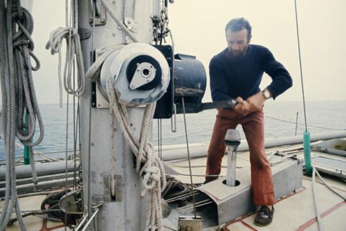 French Sailor Eric Tabarly marin chaussures sans chaussettes chaussures bateau