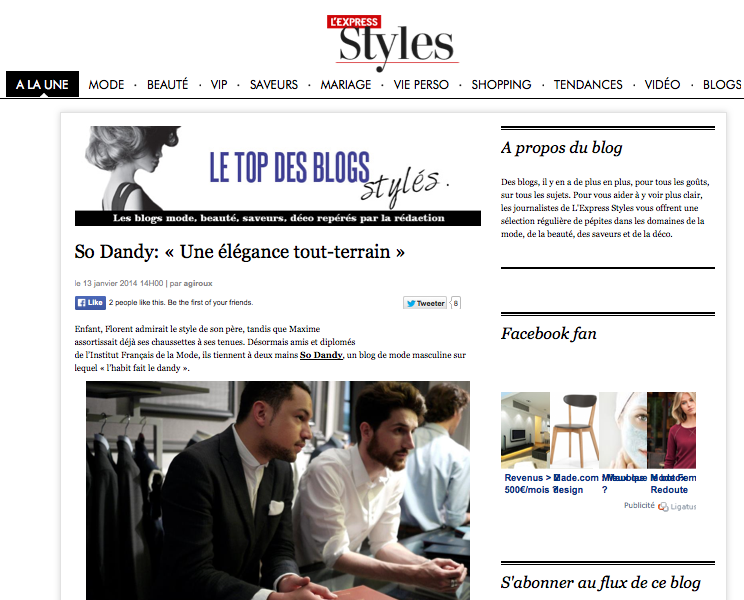 L'express Styles web 14-01-2014 sodandy meilleur blog mode homme